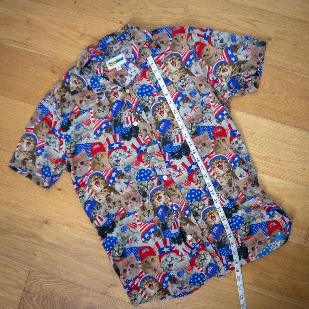 Tipsy Elves 4th of July USA Cat Button Down - Picture 4 of 4